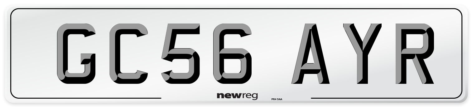 GC56 AYR Number Plate from New Reg